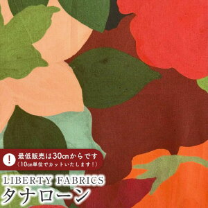 LIBERTY FABRICS リバティプリント イタリア製タナローン生地<Marina's Tea Garden>(マリナーズ・ティー・ガーデン)【レッド】《2025AW From the Studio》3635205-25CU