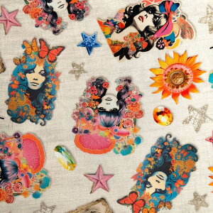 USA�R�b�g�� Retro Fashionista(���g���t�@�b�V���j�X�^)�V�[�`���O���n Michael Miller(�}�C�P���~���[)DDC12293-LINE