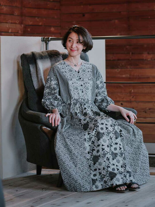 新品未使用 近年モデル BODICE STUDIO 切り替えワンピース シルク 楽天  