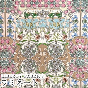LIBERTY FABRICS リバティプリント 国産つや消しラミネート(ビニールコーティング生地)<Flower Fete>(フラワー・フェテ)【ピンク】MATLAMI363J6807CE