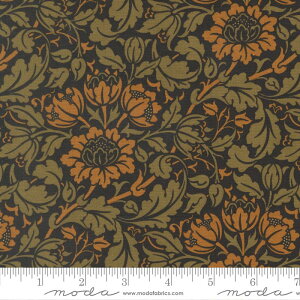 moda fabrics(���_�E�t�@�u���b�N�X)William Morris �E�B���A�������X �V�[�`���O���n��Flowering Scroll Florals���i�t���������O�E�X�N���[���E�t���[�����Y�j�u���b�N �yMorris Muse�z13384-15
