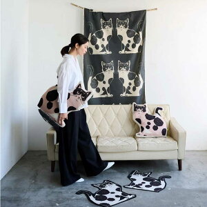 echino�G�`�m TWO CAT �`�p�l�����n �Ȗ��L�����o�X���n�` NekoNoe K from 30 SEWINGPINS �u���b�N/�l�C�r�[/�O���[/�x�[�W�� EYX-91100 ��1�p�l��(�c��110cm×����63.5cm)�P�ʂł̔̔��ł��B