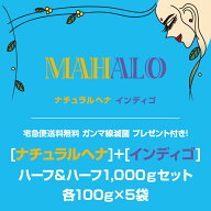 【宅急便送料無料】特Aランクヘナヘナ　ハーフ＆ハーフ各100g×5袋セットインディゴナチュラルヘナプレゼ…