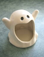 【花材】陶器製花器・ハロウィン　ゴーストキャンドルベース　1個