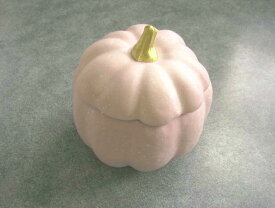 【花材】造花・ハロウィン花器　かぼちゃ　フタ付きパンプキン1個　ライトラベンダー