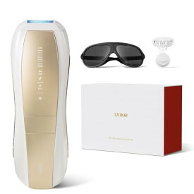 正規品Ulike 脱毛器 Air10 光美容器 髭/脇/VIO/脚/腕 全身対応可能 週に3回で効果実感 メーカー2年保証/特許取得済みサファイア冷却技術でほぼ無痛 自動連続照射 時短ケア ダブルランプ SHRモード付き 家庭用光美容器 メンズ レディース (ホワイトゴールド)