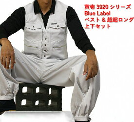 作業着 作業服 寅壱 寅一 ベスト × ロングニッカ 上下セット 3920s611414 大きいサイズ ブルーラベル 鳶服 3920シリーズ クロ 濃コン シルバー トビ茶 スミグレー ニッカポッカ 鳶服 作業ズボ
