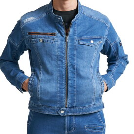 作業服 作業着 寅壱 接触冷感 デニム ライダースジャケット 4L 作業ズボン ニッカポッカ 8970-554 大きいサイズ