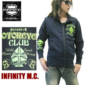 【ポイント2倍】INFINITY M.C. Motor Cycle 刺繍入り フルジップジャケット re-BI-9151