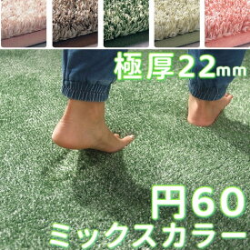 ラグ 円形 60 ミックス パイル ふわふわ ラグ 夏用 おしゃれ 滑り止め シャギーラグ 起毛 北欧 夏用ラグ 厚手 低反発 円形ラグ 60cm カーペット 夏用ラグ 洗える 北欧 小さめ 丸ラグ センターラグ 円形 ウレタン入り 20mm へたらない 絨毯 低反発カーペット さらさら 夏ラグ