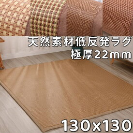 ラグ 130×130 正方形 低反発ラグ 厚手 天然素材 ラグ ひんやり 夏用 洗える ラグマット 130 130 低反発カーペット 北欧 カーペット おしゃれ 滑り止め付 センターラグ 極厚 本間 江戸間 ラグカーペット へたらない 敷き布団 蒸れない 汗取り 防臭 快適 熱中症対策 夏 ラグ