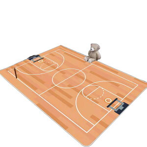 キッズラグ 洗える プレイマット バスケ ラグ トレーニング 室内 大きいサイズ ラグ 防音 大判 長方形 遊び毛なし カーペット ラグ 子供用マット 洗える 滑り止め付 子供部屋 子供用 男の子