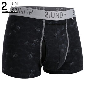 トランクス SWING SHIFT TRUNK PRINT(HEXADOT) 全米オープン リッキーファウラー 前開き モダール（レーヨン）生地 【2UNDR】立体裁断 陰嚢ポケット 爽やか感触 股間 蒸れない サラサラ素材 メンズ 下着 【2nw19】