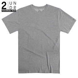 クルーネック Tシャツ CREW TEE SHIRT (GREY)全米オープン リッキーファウラー【2UNDR】高評価＆リピ続出◎ムレやベタつき無し！蒸れない サラサラ素材 抗菌 防臭 メンズ 【2nw19t】