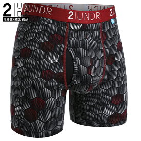 ボクサーパンツ SWING SHIFT BOXER PRINT(JUPITOR) 全米オープン リッキーファウラー 前開き モダール（レーヨン）生地 【2UNDR】立体裁断 陰嚢ポケット 爽やか感触 股間 蒸れない サラサラ素材 メンズ 下着 【2nw20】【prnt】