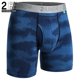 ボクサーパンツ SWING SHIFT BOXER PRINT(CAMAVA) 全米オープン リッキーファウラー 前開き モダール（レーヨン）生地 【2UNDR】立体裁断 陰嚢ポケット 爽やか感触 股間 蒸れない サラサラ素材 メンズ 下着 【2nw20】【prnt】