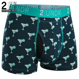 トランクス SWING SHIFT TRUNK PRINT(MARGARITAS) 全米オープン リッキーファウラー 前開き モダール（レーヨン）生地 【2UNDR】立体裁断 陰嚢ポケット 爽やか感触 股間 蒸れない サラサラ素材 メンズ 下着 【2nw20ss】【prnt】