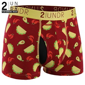 トランクス SWING SHIFT TRUNK PRINT(TACOS) 全米オープン リッキーファウラー 前開き モダール（レーヨン）生地 【2UNDR】立体裁断 陰嚢ポケット 爽やか感触 股間 蒸れない サラサラ素材 メンズ 下着 【2nw20ss】【prnt】