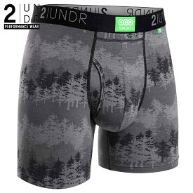 ボクサーパンツ ECO SHIFT BOXER(FOREST) 全米オープン リッキーファウラー 前開き テンセル生地 【2UNDR】立体裁断 陰嚢ポケット 爽やか感触 股間 蒸れない サラサラ素材 メンズ 下着 【2nw21ss】【prnt】