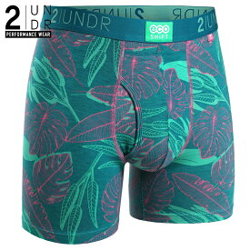 ボクサーパンツ ECO SHIFT BOXER(JUNGLE) 全米オープン リッキーファウラー 前開き テンセル生地 【2UNDR】立体裁断 陰嚢ポケット 爽やか感触 股間 蒸れない サラサラ素材 メンズ 下着 【2nw21ss】【prnt】