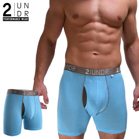 ボクサーパンツ SWING SHIFT BOXER(LightBlue) 全米オープン リッキーファウラー 前開き モダール（レーヨン）生地 【2UNDR】立体裁断 陰嚢ポケット 爽やか感触 股間 蒸れない サラサラ素材 メンズ 下着 【2nw】