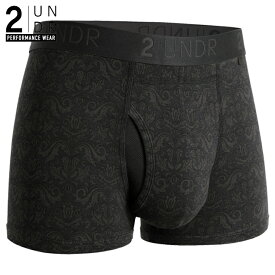 トランクス SWING SHIFT TRUNK PRINT(ROCOCO) 全米オープン リッキーファウラー 前開き モダール（レーヨン）生地 【2UNDR】立体裁断 陰嚢ポケット 爽やか感触 股間 蒸れない サラサラ素材 メンズ 下着 【2nw】【prnt】