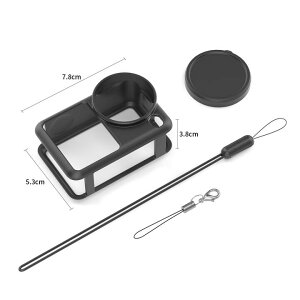 Osmo Action 6�p �V���R�� �\�t�g�J�o�[ �ی�P�[�X �J���������Y�ی�J�o�[�A���X�g���b�v�t �A�N�V�����J�����A�N�Z�T���[ �J���������Y�L���b�v �{�̃J�o�[ �J�����L���b�v�X�g���b�v�i�u