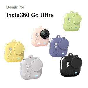 Insta360 GO Ultra�p �V���R�� �J�o�[ ���X�g���b�v�t �J���������Y�L���b�v �A�N�V�����J�����A�N�Z�T���[ �ی�P�[�X �J���������Y�ی�J�o�[�t �{�̃J�o�[ �\�t�g�J�o�[ �J�����L���b�v �i�u