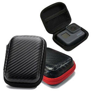Gopro HERO 13/ 12/GoPro 11/10/9�p PU�v �Ԗڕ� �J�����ی�P�[�X �Y�f�@�ە� �t�@�X�i�[ ���b�V�� ���܂��� �R���p�N�g �t�@�X�i�[�F�i�u���b�N�A���b�h�j2�F�I��