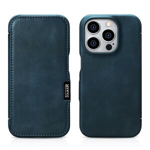 �y���K�i�ziCARER iPhone 15/iPhone 15 Pro /iPhone 16/ 16 Pro�Ή��@��I�� �{�v �蒠�^ ���^���N���b�v �I�C�����b�N�X ���U�[ �t���b�v �P�[�X �}�O�l�b�g�z�� �ی�P�[�X Side-open �i�u���b�N�A�u���E��