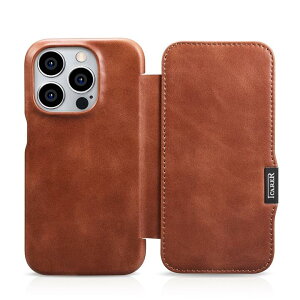 �y���K�i�ziCARER iPhone 15/iPhone 15 Pro /iPhone 16/ 16 Pro�Ή��@��I�� �{�v �蒠�^ ���^���N���b�v �I�C�����b�N�X ���U�[ �t���b�v �P�[�X �}�O�l�b�g�z�� �ی�P�[�X Side-open �i�u���b�N�A�u���E��