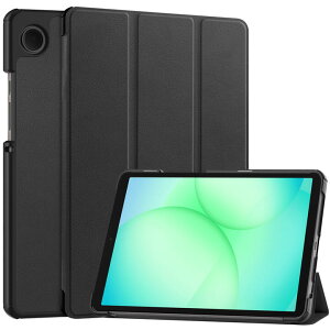 Galaxy Tab A9+/A9 Plus 11�C���`/Tab A11+/A11 Plus/Tab A11 8.7/Tab A9 8.7�C���`�Ή��@��I�� PU�v �X�}�[�g �J�o�[ �P�[�X �O�܂� �X�^���h�@�\ �����x���@�\�Ή� �ی�P�[�X �n�[�h(�u���b�N�A�l�C�r�[�A