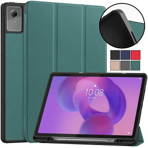 Lenovo Idea Tab 11�C���` 2025�N��/Lenovo K11 2nd Gen/dtab d-51F(TB335ZU/TB336FU)�p PU�v TPU �ی�P�[�X �O�܂� �X�}�[�g�J�o�[ �\�t�g�P�[�X �y���V���z���_�[�t�� �I�[�g�X���[�v�Ή�(�u���b�N�A�l�C�r�[