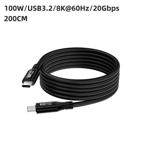USB3.2 USB-C 100W/8K@60Hz/20Gbps 8KfΉ [d&P[u 20V/5A IX[IX USB Type C to Type C P[u PD3.1/PD3.0/PD2.0 ʌ݊ }`A_v^AO[hAhbLOXe[VΉ ubN