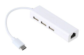 送料無料　USB2.0 Type C to USB×3 HUB LAN アダプタ TYPE C TO 3USB2.0 HUB＋RJ45 Ver.2.0 for MacBook 12inch、ChromeBook Pixel