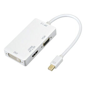 送料無料 端子DisplayPort1.2 or Mini DisplayPort1.2/Thunderbolt to HDMI/DVI/VGA 変換アダプタ Mini DP1.2-DVI(24+1)ピン/VGA ミニ D-Sub 15ピン/HDMI4K2K 2160P ミニ ディスプレイポート/サンダーボルト用 (DP、Mini DP)選択