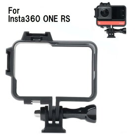 Insta360 One R/ One RS対応機種選択 フレームケース アクションカメラ アクセサリー 保護ケース 1/4" ネジ穴 セルフィスティック、カメラ三脚用アダプタ マウント ブラケット ネジセット 360度撮影対応 3点セット