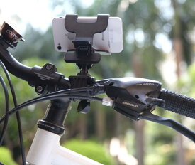 送料無料　自転車用 スマホホルダー スマートフォンホルダー サイクリング ホルダー スタンド 最大幅9cm iPhone/galaxyスマートフォン ハンドルマウント 360° 回転 クリップ式
