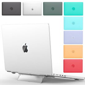 MacBook Air 13インチ/A2179A2337/Pro 14.2 A2779/Pro 13.3インチ A2338/15インチ A2941/13.6" A2681機種別 スタンド付 シェルケース ハードケース 上下カバー 保護ケース 頑丈 (ブラック、クリア、ダークグリーン、ブルー、グリーン、レッド、オレンジ、パープル) 8色選択