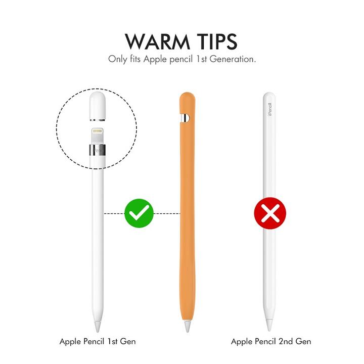 AHAStyle Apple Pencil 第1世代 用 シリコン製カバー 保護ケース アップルペンシル カバー 超薄型 超耐磨 最軽量  （ブラック、ホワイト、ネイビー、ブルー、グレー、グリーン、オレンジ、パープル、ピンク）9色選択 | mahsalink