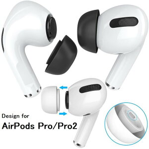 AHASTYLE �A�b�v�� AirPods Pro/ AirPods Pro2�Ή� �G�A�|�b�Y �v�� 2 �C���|�b�Y�p �����V���R�� �݊� �o�b�Y �Չ��� �z�R���N���h�~���b�V���V�[�g���� �E���ȒP S/M/L 3�y�A 1�Z�b�g�@(�u���b�N�A�z��