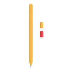 Apple Pencil 第2世代/第1世代用選択 シリコン カバー 保護ケース アップルペンシル 保護カバー 薄型 軽量 異色キャップ付 第2世代充電対応 ペンシルカバー（ブラック、ホワイト、ブルー、アボカドグリーン、ミントグリーン、オレンジ、イエロー、パープル、ピンク）9色選択