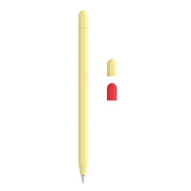 Apple Pencil 第2世代/第1世代用選択 シリコン カバー 保護ケース アップルペンシル 保護カバー 薄型 軽量 異色キャップ付 第2世代充電対応 ペンシルカバー（ブラック、ホワイト、ブルー、アボカドグリーン、ミントグリーン、オレンジ、イエロー、パープル、ピンク）9色選択