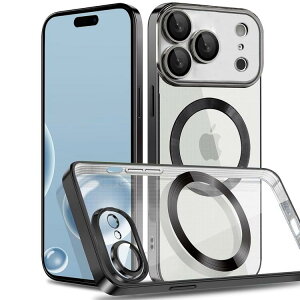 iPhone 17/17 Air/17 Pro/17 Pro MaxI TPU \tg obNJo[ MagSafe[dΉ op[ Ռz h~ iPhoneP[X ACtHJo[ JYی (ubNAlCr[Au[AO[