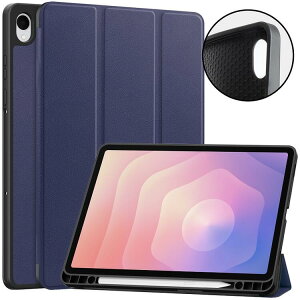 Galaxy Tab S11 SX-730 11�C���` 2025�N�ŗp PU�v TPU �ی�P�[�X �O�܂� �X�}�[�g�J�o�[ �\�t�g�P�[�X S�y�����[ �I�[�g�X���[�v�Ή�(�u���b�N�A�l�C�r�[�A�_�[�N�O���[���A�O���[�A���b�h�A���[