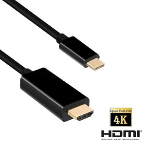 @USB C - HDMIϊP[u 4K2K IX[IX 1.8m USB@3.1 Type@C to HDMI 4K2K@Ro[^@T|[g@IX[IX A_v^ USB-C USB ^CvC for MacBook 12inchAChromeBook Pixel@2160P/1080P Full HD v