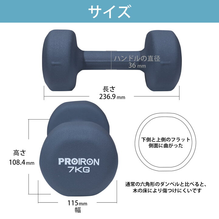 楽天市場】【送料無料】【楽天ランキング1位獲得】PROIRON ダンベル 