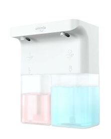 Umimileユミマイル ソープディスペンサー 泡 液体 自動 ダブルヘッド 600ml ハンドソープ 食器洗剤 手洗い 壁掛け可能 IPX4防水 キッチン対応