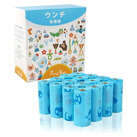 うんちが臭わない袋 240枚 (横13.7cm×?25cm) 生分解性 生分解性 犬トイレ袋 ペット 犬 猫 驚異の防臭袋 うんち処理袋 16ロール