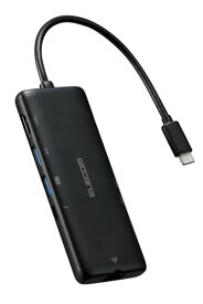 エレコム USB-C ハブ ドッキングステーション 7in1 PD対応 100W LANポート イーサネット対応 HDMI 4K60Hz 高速データ転送 5Gbps SD/microSD ブラック DST-W02